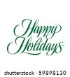 happy holidays text vector