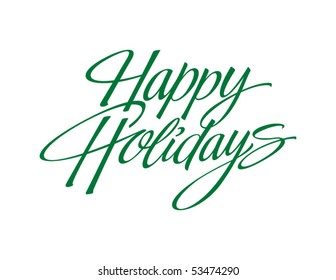 Happy Holidays Vector Lettering