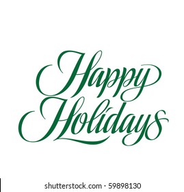 Happy Holidays Vector Lettering