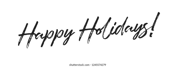 Happy Holidays Vector Text Illustration Background for Greeting Cards, Holiday Cards, Invitations and Seasonal Greetings