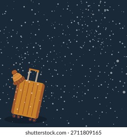 Happy Holidays vector with winter. Perfect for greeting cards, social media posts, posters, and festive seasonal designs