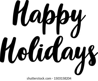 Happy Holidays vector written with a modern typography.
