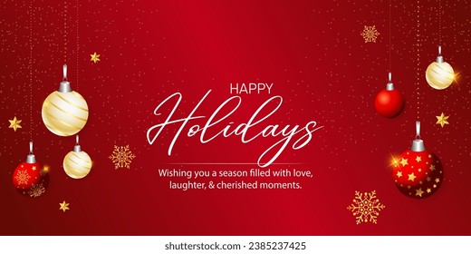 "Happy Holidays" is a warm and inclusive seasonal greeting used during various holidays, like Christmas and New Year.