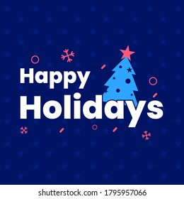 Happy Holidays Web Banners Template Vector