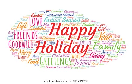 Happy Holidays Word Cloud Collage Good Stock Vector (Royalty Free ...