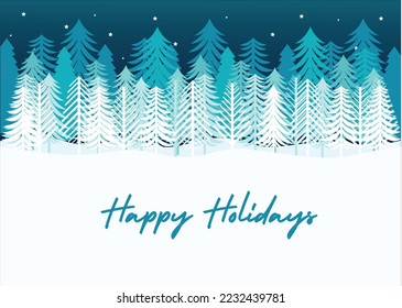 Happy holidays.Beautiful greeting card.Happy holidays phrase.Greeting holiday card.