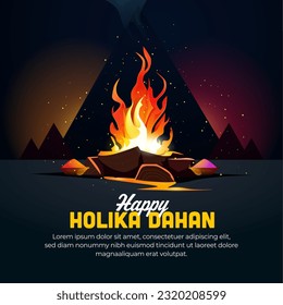 Happy holika dahan Design-Vorlage für Social Media-Post