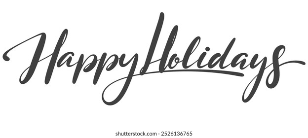 Happy Hollidays Calligraphy Vector eps