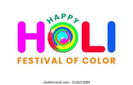 Happy Holly logo. Early Spring Festival. Color.