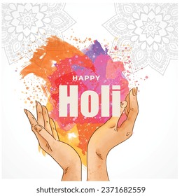 Happy holy in vector Illustration