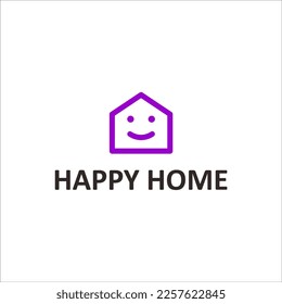 Happy Home logo vector template