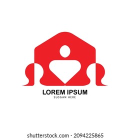 Happy home logotype with modern concept. design template vector