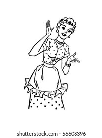 Happy Homemaker - Retro Clip Art