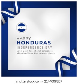 Happy Honduras Independence Day September 15th Celebration Vector Design Illustration. Template for Poster, Banner, Advertising, Greeting Card or Print Design Element