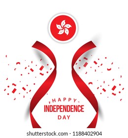 Happy Hong Kong Independence Day Vector Template Design Illustration