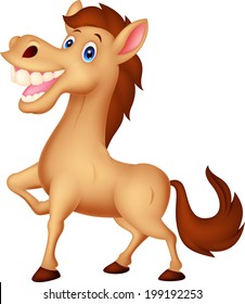 Happy horse cartoon