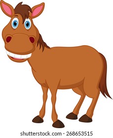 Happy horse cartoon