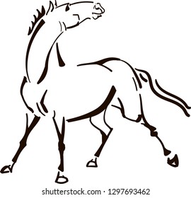 Happy horse vector illustration 