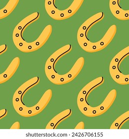 Happy horseshoe pattern for St. Patrick's Day