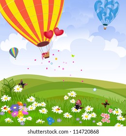 Happy hot air balloon