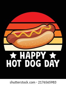 Happy Hot Dog Day, T-shirt Design