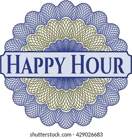 Happy Hour abstract linear rosette