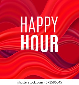 Happy Hour background. Vector illustration