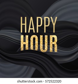 Happy Hour background. Vector illustration