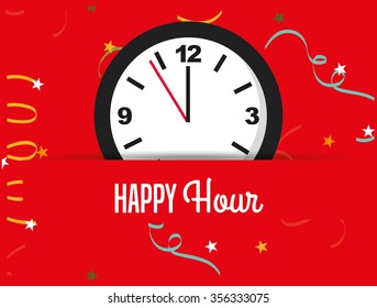 happy hour design, vector illustration eps10 graphic 
