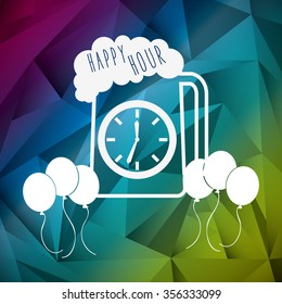 happy hour design, vector illustration eps10 graphic 
