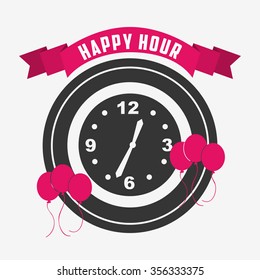 happy hour design, vector illustration eps10 graphic 
