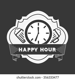 happy hour design, vector illustration eps10 graphic 