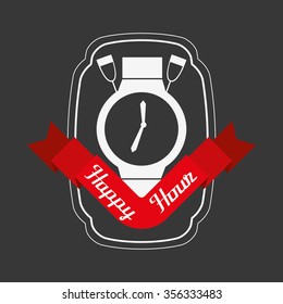 happy hour design, vector illustration eps10 graphic 