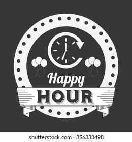 happy hour design, vector illustration eps10 graphic 
