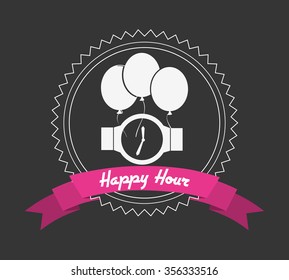 happy hour design, vector illustration eps10 graphic 