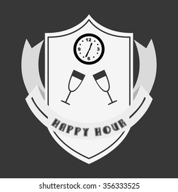 happy hour design, vector illustration eps10 graphic 