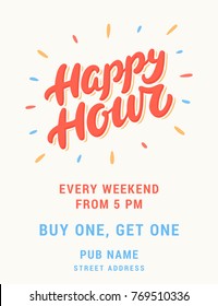 Happy Hour Flyer Template.