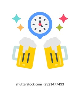 Happy Hour Symbol in Vektorgrafik. Illustration