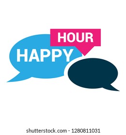 Happy Hour label sign 