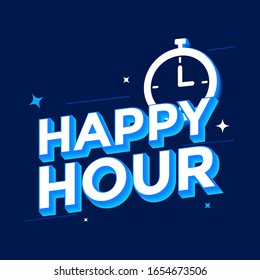 Happy Hour Limited Time Icon Label Vector