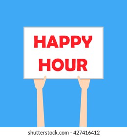 Happy Hour placard