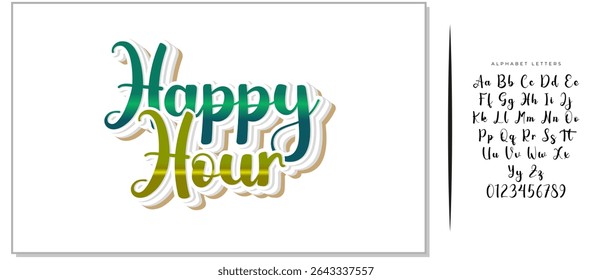 Happy Hour Retro Typography T-Shirt Design