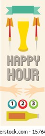 Happy hour set with text