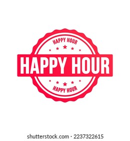 Happy Hour Shopping Vector Label 