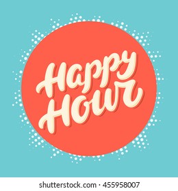 Happy hour sign.