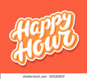 Happy hour sign.