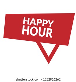 Happy hour sign,label. Happy hour speech bubble. Happy hour tag sign,banner