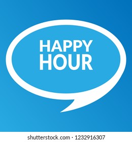 Happy hour sign,label. Happy hour speech bubble. Happy hour tag sign,banner