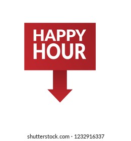 Happy hour sign,label. Happy hour speech bubble. Happy hour tag sign,banner