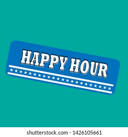 happy hour stamp - original label,sticker,tag
